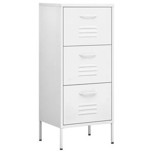 vidaXL Opbergkast 42,5x35x101,5 cm staal wit