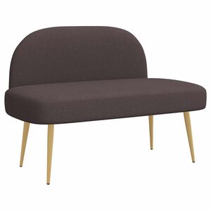 vidaXL Beklede bank met rugleuning Donkerbruin 110 x 60 x 76 cm