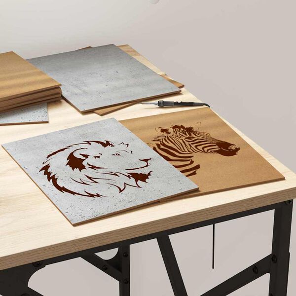 vidaXL Decorpanelen 50 pcs Beton Grijs 21 x 30 x 0,27 cm Bewerkt hout