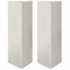 vidaXL Plantenbakken 2 st driehoek 30x26x75 cm roestvrij staal