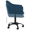 vidaXL Eetkamerstoelen draaibaar 6 st fluweel blauw