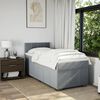 vidaXL Boxspring met matras stof lichtgrijs 90x190 cm