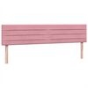 vidaXL Boxspring met matras en LED fluweel roze 180x220 cm