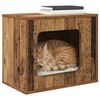 vidaXL Kattenhuis Oudhout 51 x 30 x 42 cm Bewerkt hout
