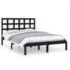 vidaXL Bedframe massief hout zwart 160x200 cm