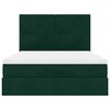 vidaXL Ottoman bed met matrassen 140x190cm fluweel donkergroen