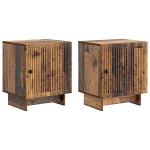 vidaXL Nachtkastje 2 st Oud hout 43 x 34,5 x 50 cm Bewerkt hout