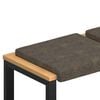 vidaXL Bankkussen 2 pcs Faux Su&egrave;de Stof Donkergrijs Diepte 35 cm