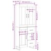 vidaXL Hoge kast 69,5x34x180 cm bewerkt hout wit