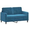vidaXL 2-delige Loungeset fluweel blauw