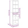 vidaXL Hoge kast 50x42,5x185 cm bewerkt hout grijs sonoma eikenkleurig