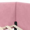 vidaXL Hoekbedframe met hoofdeinde Roze 90 cm x 200 cm Fluweel