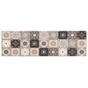 vidaXL Keuken Vloerkleed Grijs-beige moza&iuml;ek 150 x 45 cm