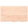 vidaXL Tafelblad 100x60x2 cm onbehandeld massief eikenhout