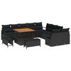 vidaXL Tuinbankenset 13 st Zwart poly rattan