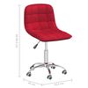 vidaXL Eetkamerstoelen draaibaar 2 st stof wijnrood