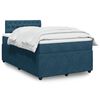 vidaXL Boxspring met matras fluweel blauw 120x190 cm