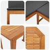 vidaXL Tuinbankset 4 pcs Bruin Massief Acaciahout