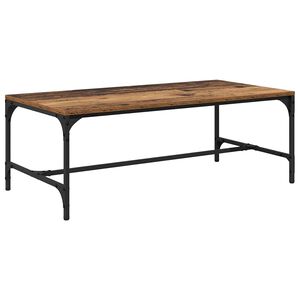 vidaXL Salontafel Oud Hout 100 x 50 x 35 cm Bewerkt hout