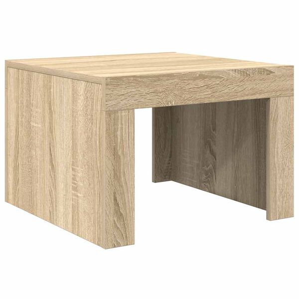vidaXL Salontafel 50x50x35 cm bewerkt hout sonoma eikenkleurig
