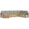 vidaXL Buiten bankenset 8 pcs Wit en Lichtgrijs 306 x 187,5 x 73 cm