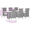 vidaXL 9-delige Tuinset met kussens poly rattan beige