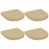vidaXL 4-Piece Zitkussens 4 st 100% Polyester Beige 45 x 45 x 5 cm