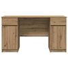 vidaXL Bureau artisanaal eikenkleurig 140 x 49 x 76 cm Bewerkt hout