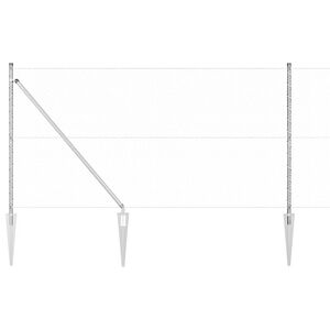vidaXL Gecombineerd draadhek met spikes 100 x 1,4 m (B x H)