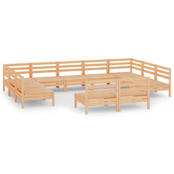 vidaXL 11-delige Loungeset massief grenenhout