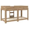 vidaXL Bunk Bed voor Kinderen Artisan Eiken 100 x 190 cm Bewerkt hout
