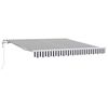 vidaXL Luifel automatisch uittrekbaar 300x250 cm antracietkleur en wit