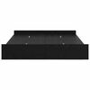 vidaXL Opbergbedframe met lade Zwart Eiken 150 x 200 cm Bewerkt hout