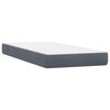 vidaXL Boxspring met matras en LED fluweel donkergrijs 90x210 cm
