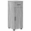 vidaXL Badkamer Kast met lade met opslag Grijs Sonoma 30 x 35 x 80 cm