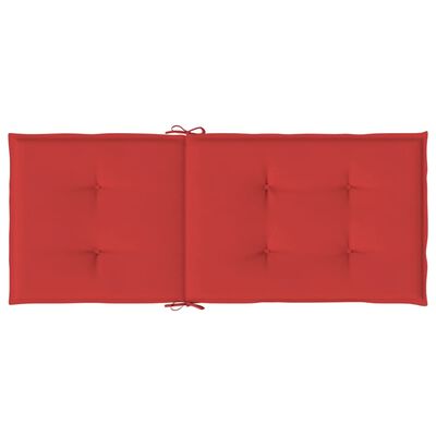 vidaXL Tuinstoelkussens 6 st hoge rug 120x50x3 cm stof rood