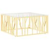 vidaXL Salontafel 80x80x40 cm roestvrij staal en glas goudkleurig