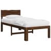 vidaXL Eenpersoonsbed met hoofdbord ROSTOCK Donkerbruin 75 x 190 cm