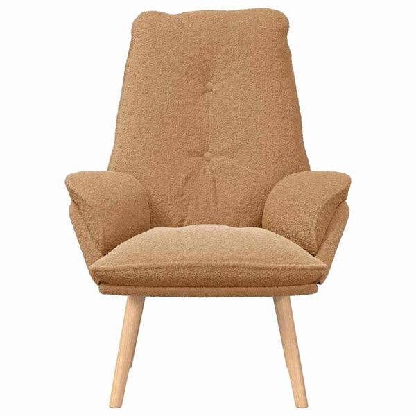 vidaXL Fauteuil Beige 69 x 74 x 93 cm Sherpa Stof