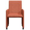 vidaXL Dining Stoelen met Wielen 2 pcs Rood-oranje 57 x 66 x 94 cm