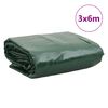 vidaXL Dekzeil 650 g/m&sup2; 3x6 m groen