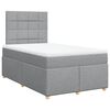 vidaXL Boxspring met matras stof lichtgrijs 120x190 cm