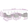 vidaXL 9-delige Loungeset met kussens poly rattan beige