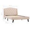 vidaXL Bedframe stof crème 100x200 cm