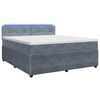 vidaXL Boxspringbed met matras Donkergrijs 180 x 200 cm Fluweel