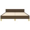vidaXL Bedframe zonder matras stof donkerbruin 140x200 cm