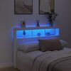 vidaXL Hoofdbordkast met LED-verlichting 140x17x102 cm wit