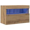 vidaXL TV Wandkast met LED artisanaal eikenkleurig 60 x 30 x 40 cm