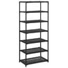 vidaXL Schoenenrek 50x30x120 cm poly rattan zwart