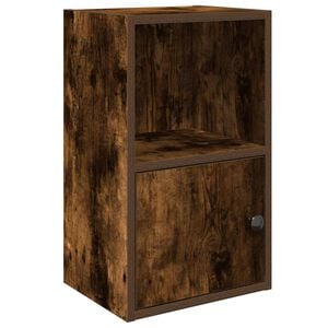 vidaXL Boekenkast 31x24x52 cm bewerkt hout gerookt eikenkleurig